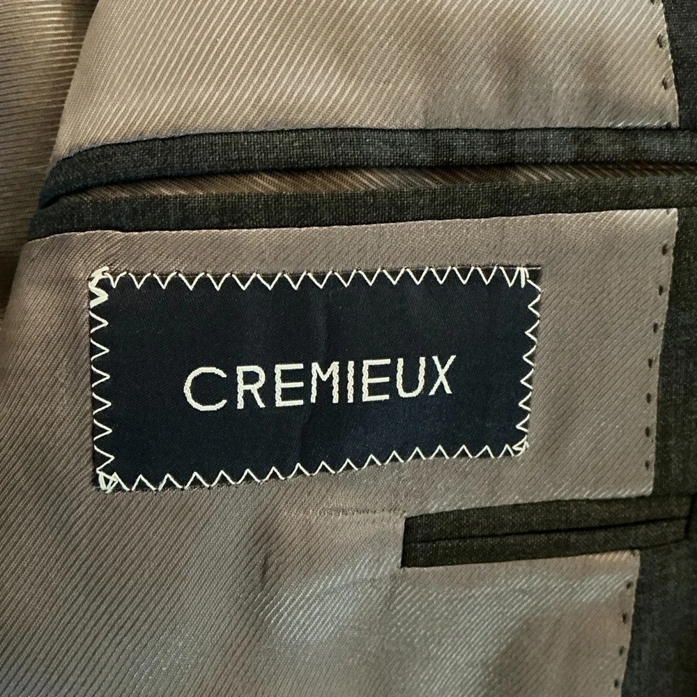 Cremieux Loro Piana 48R Navy Windowpane‎ Wool Blazer Denver CT Made Canada